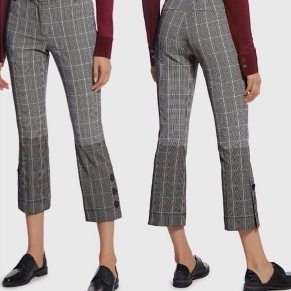 Derek Lam Crosby Plaid Trouser Pants Crop Ankle Size 6
